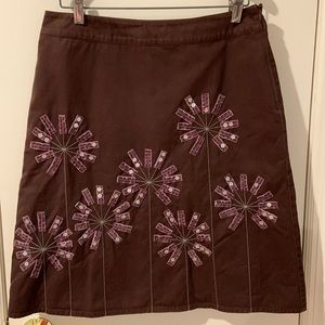 Boden Brown Twill Skirt